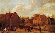 David Teniers the Younger Village scene oil on canvas